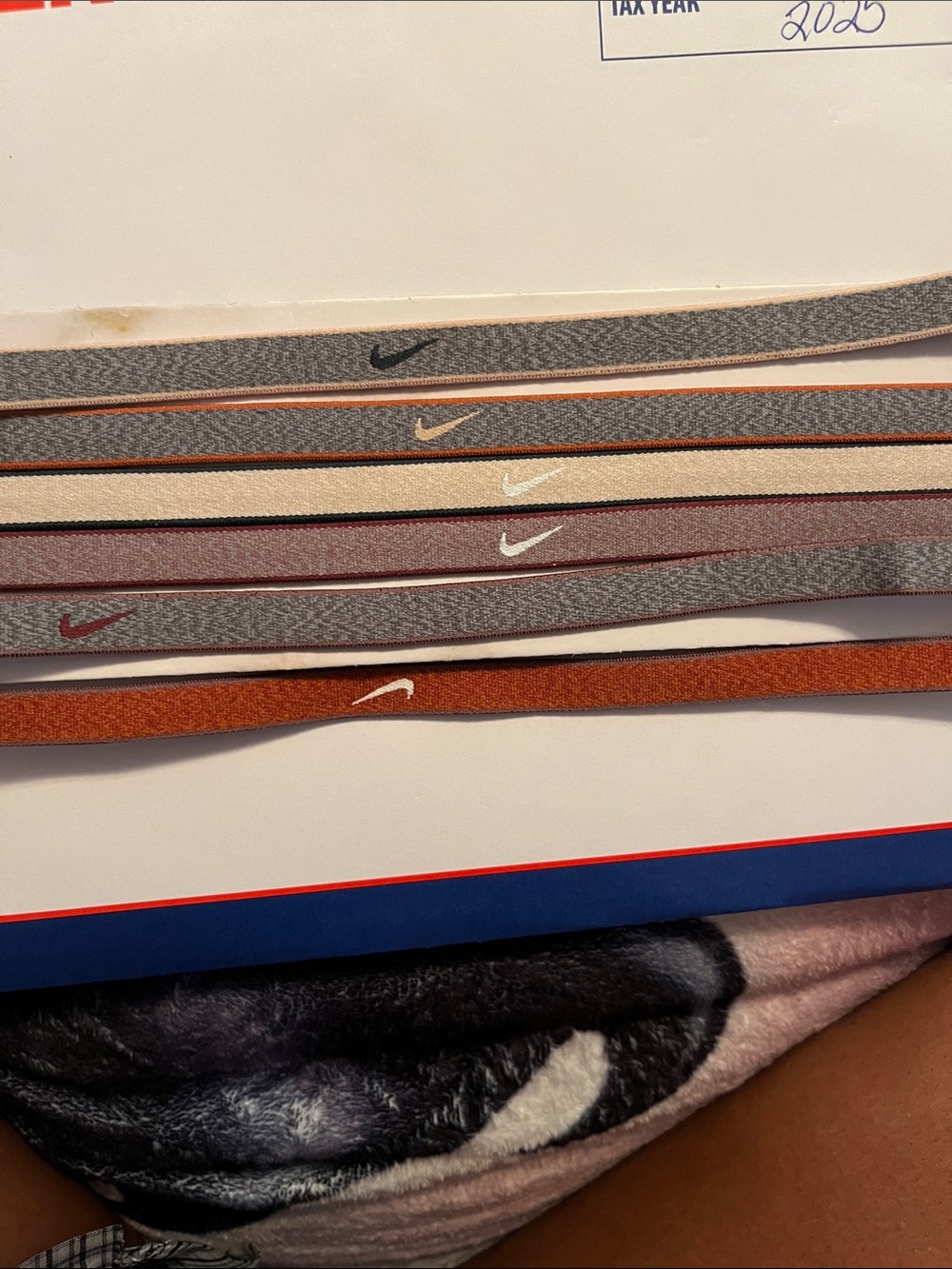 Nike Women’s Slim Elastic Hair Bands in Gray, Cream, Burgundy, Rust and Tan